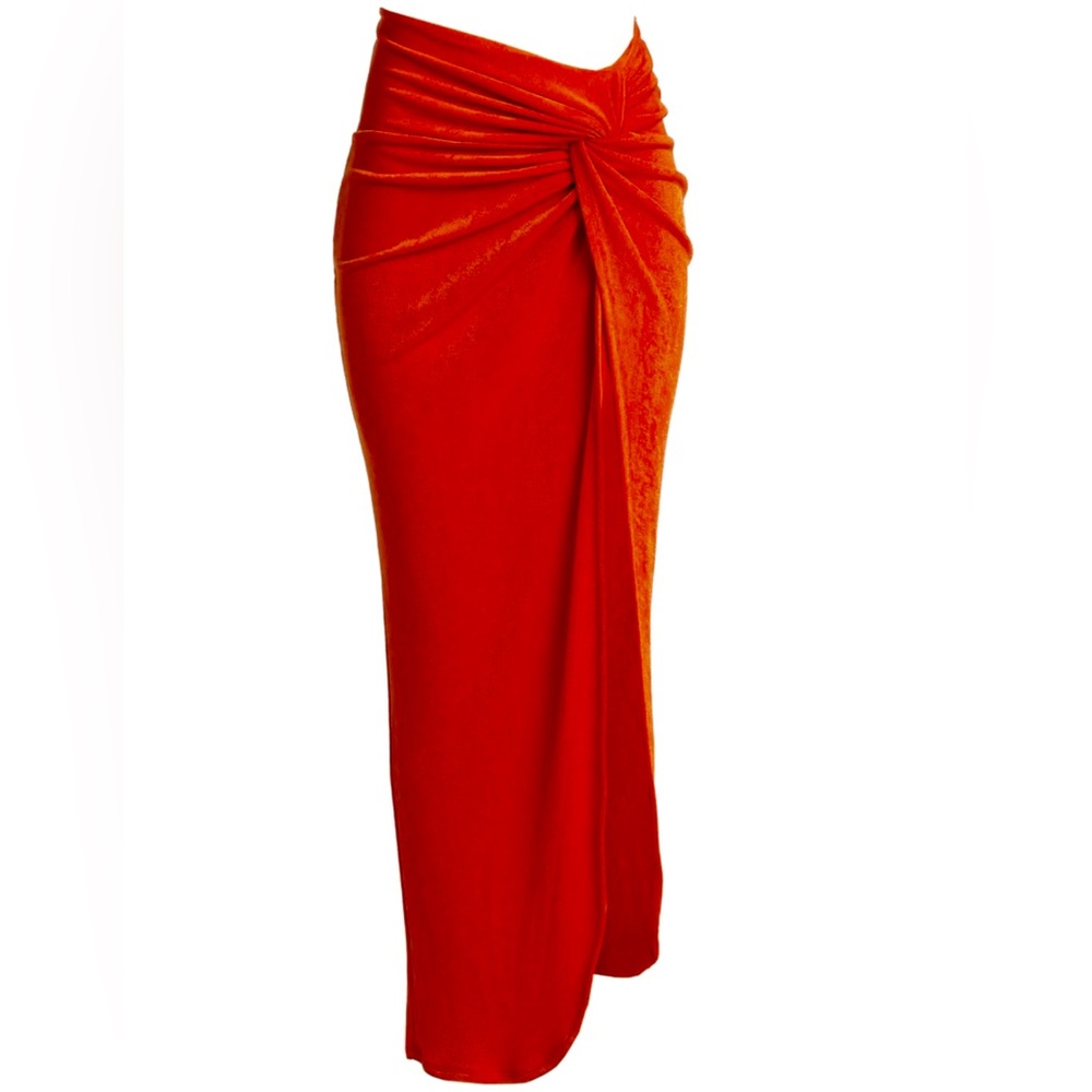 Brand New Jluxlabel Red, Long, Slinky Skirt